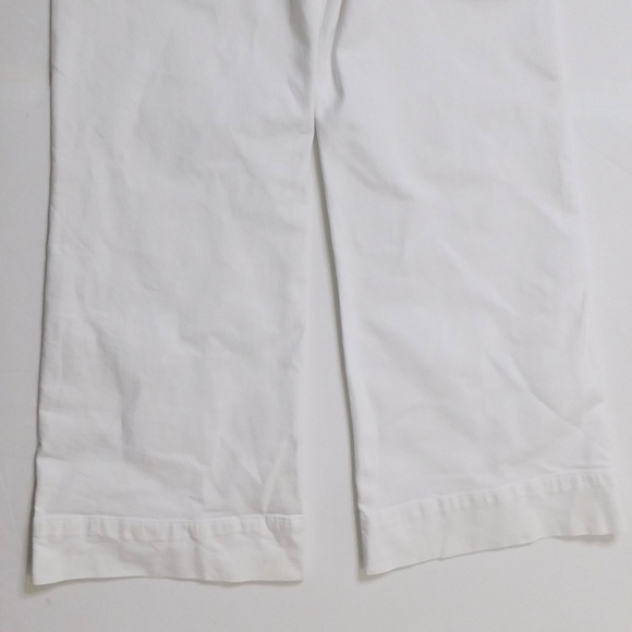 NEW!! J. CREW Wide Leg Denim Trousers Solid White Preppy Minimalist Size 32 - Picture 10 of 16